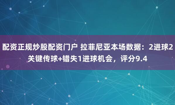 配资正规炒股配资门户 拉菲尼亚本场数据：2进球2关键传球+错失1进球机会，评分9.4